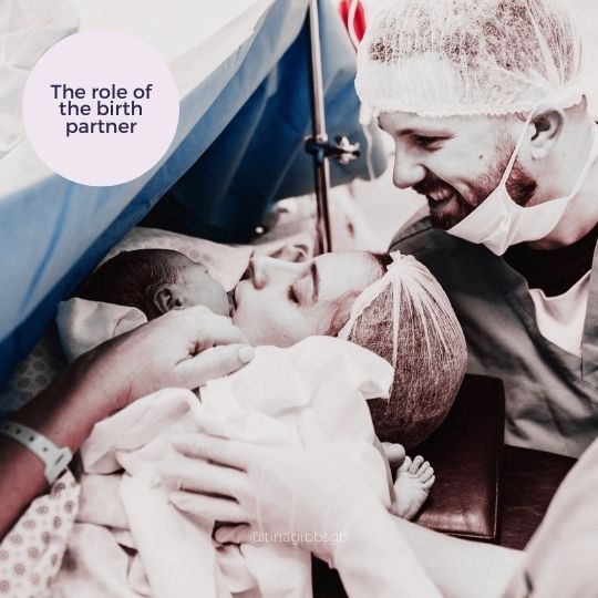 role of the birth partner at a caesarean birth