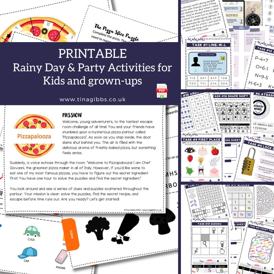 Printable Games and Activities for Kids and Grown Ups